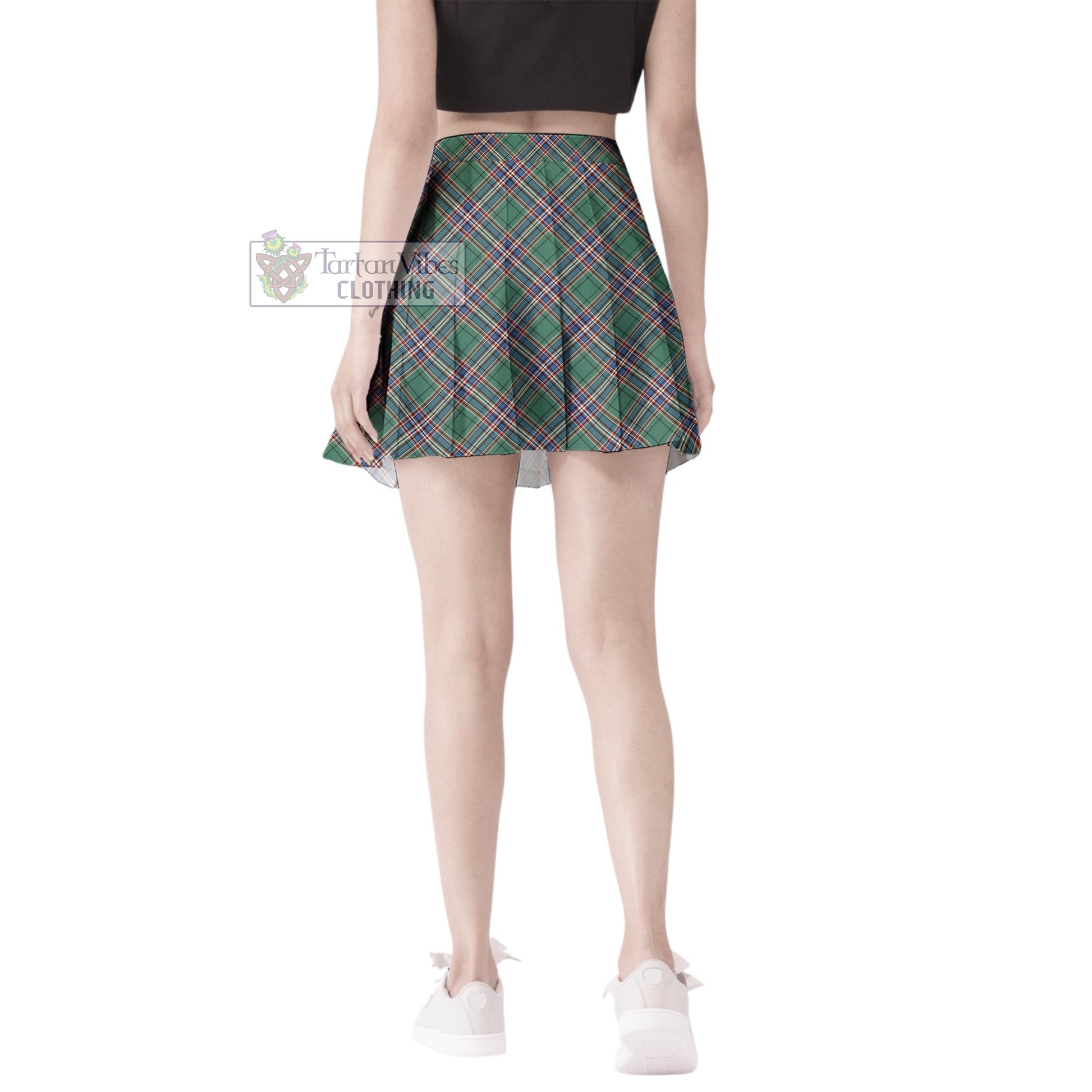 Tartan Vibes Clothing MacFarlane Hunting Ancient Tartan Women's Plated Mini Skirt