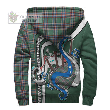 MacFarlane Hunting Ancient Tartan Sherpa Hoodie with Epic Bagpipe Style