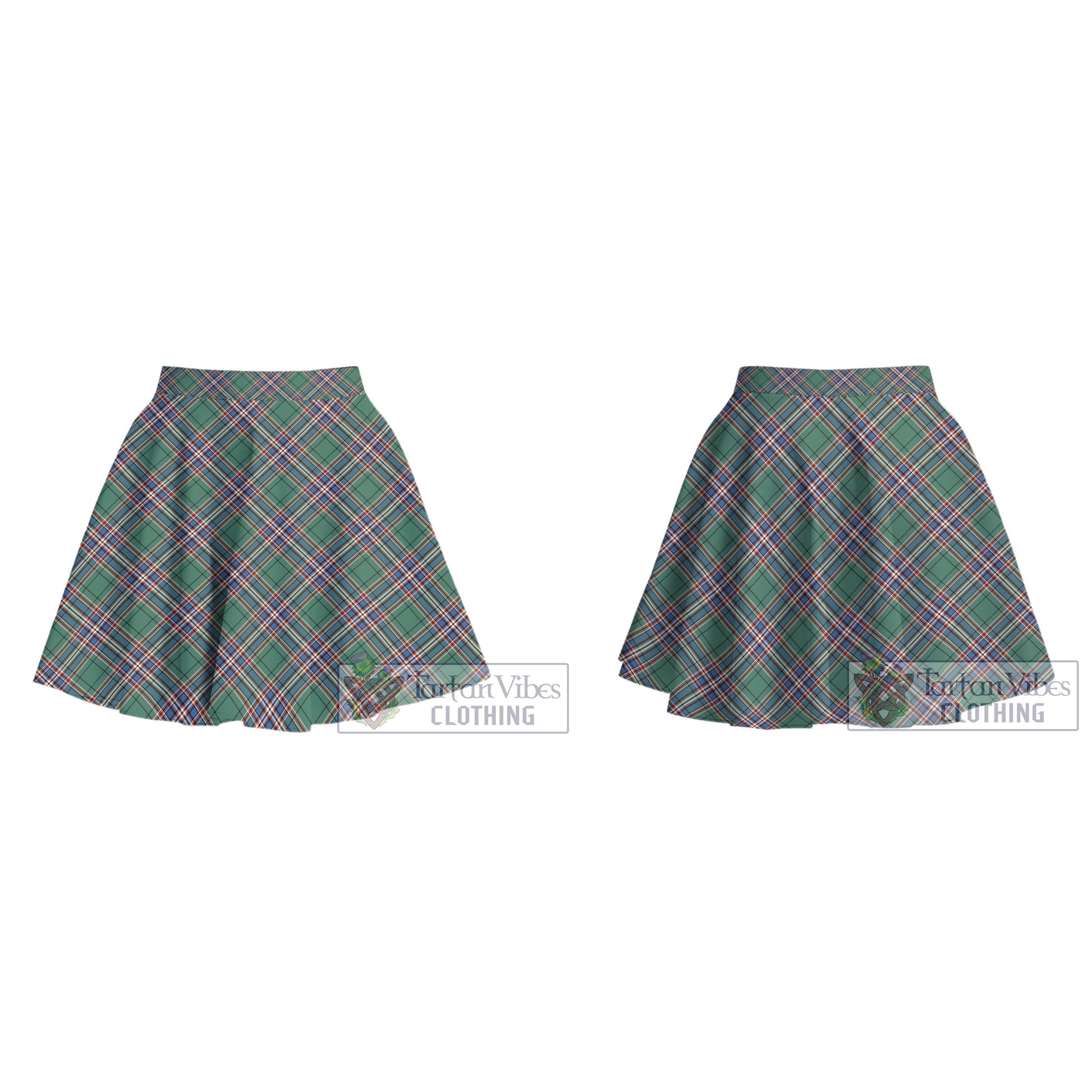 Tartan Vibes Clothing MacFarlane Hunting Ancient Tartan Women's Plated Mini Skirt