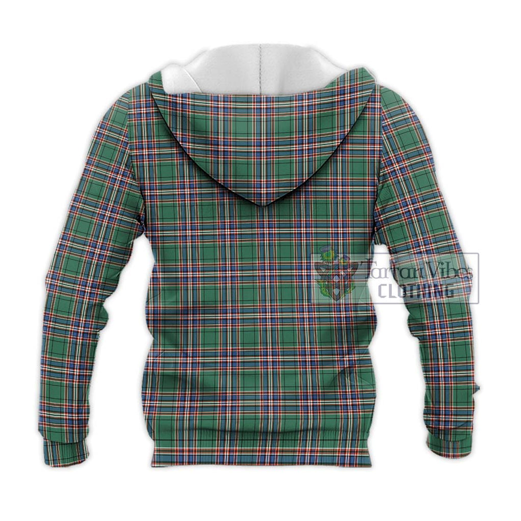 MacFarlane Hunting Ancient Tartan Knitted Hoodie with Family Crest DNA In Me Style - Tartanvibesclothing Shop