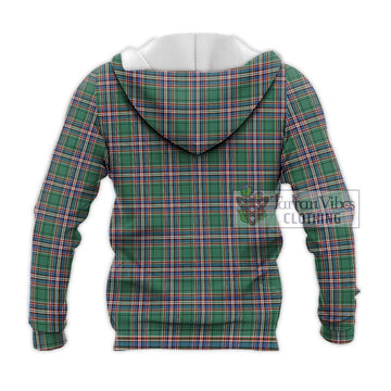 MacFarlane Hunting Ancient Tartan Knitted Hoodie with Family Crest DNA In Me Style