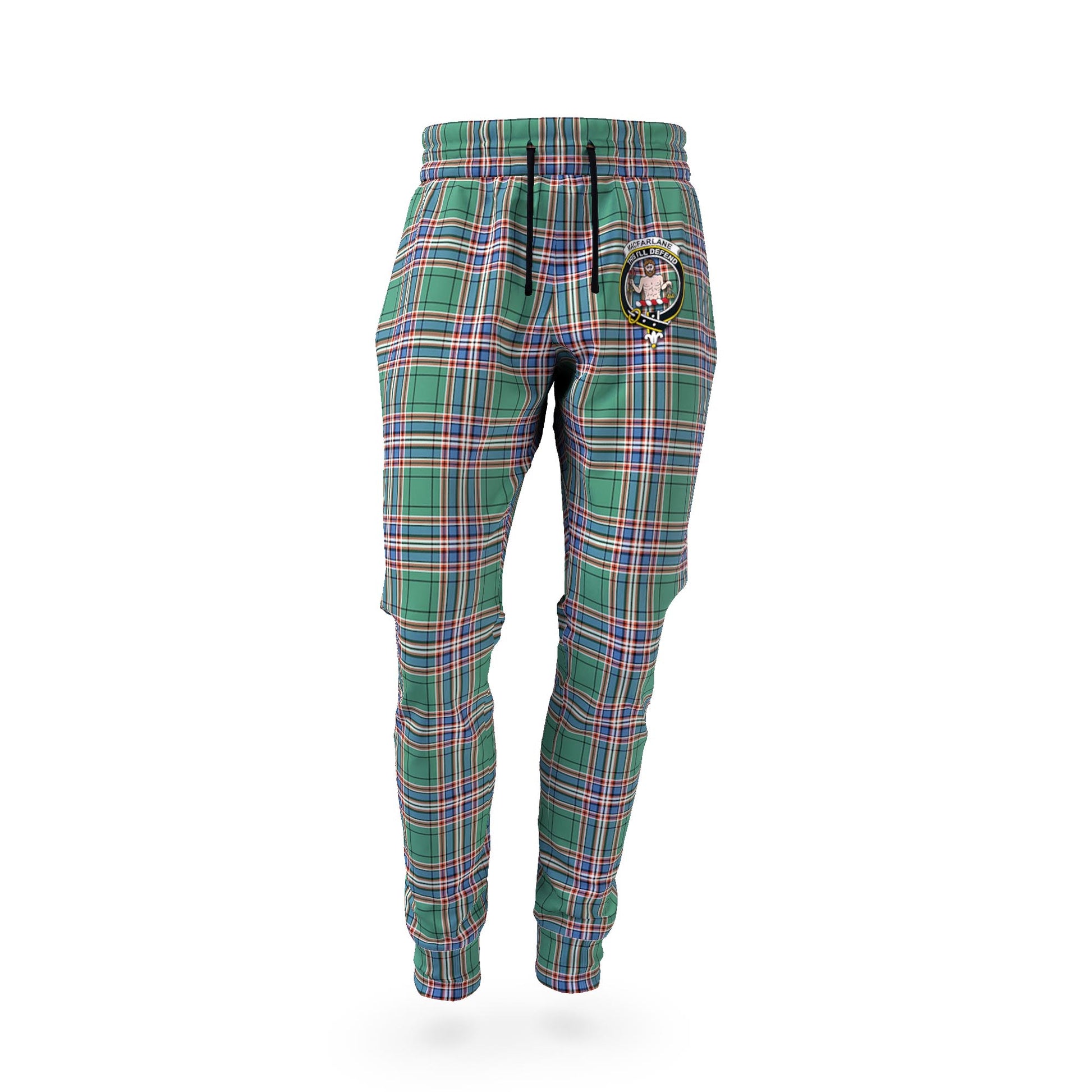 MacFarlane Hunting Ancient Tartan Joggers Pants with Family Crest - Tartan Vibes Clothing