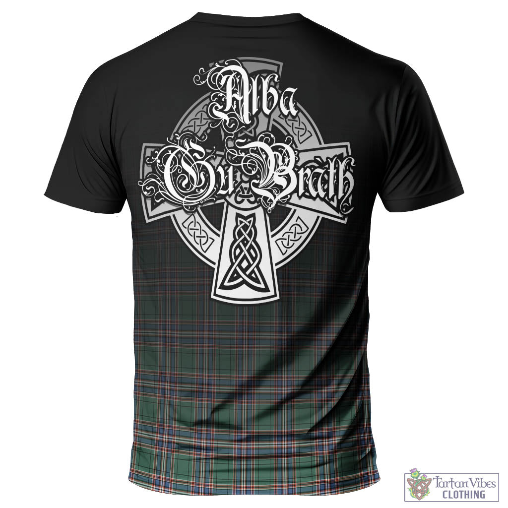 Tartan Vibes Clothing MacFarlane Hunting Ancient Tartan T-Shirt Featuring Alba Gu Brath Family Crest Celtic Inspired