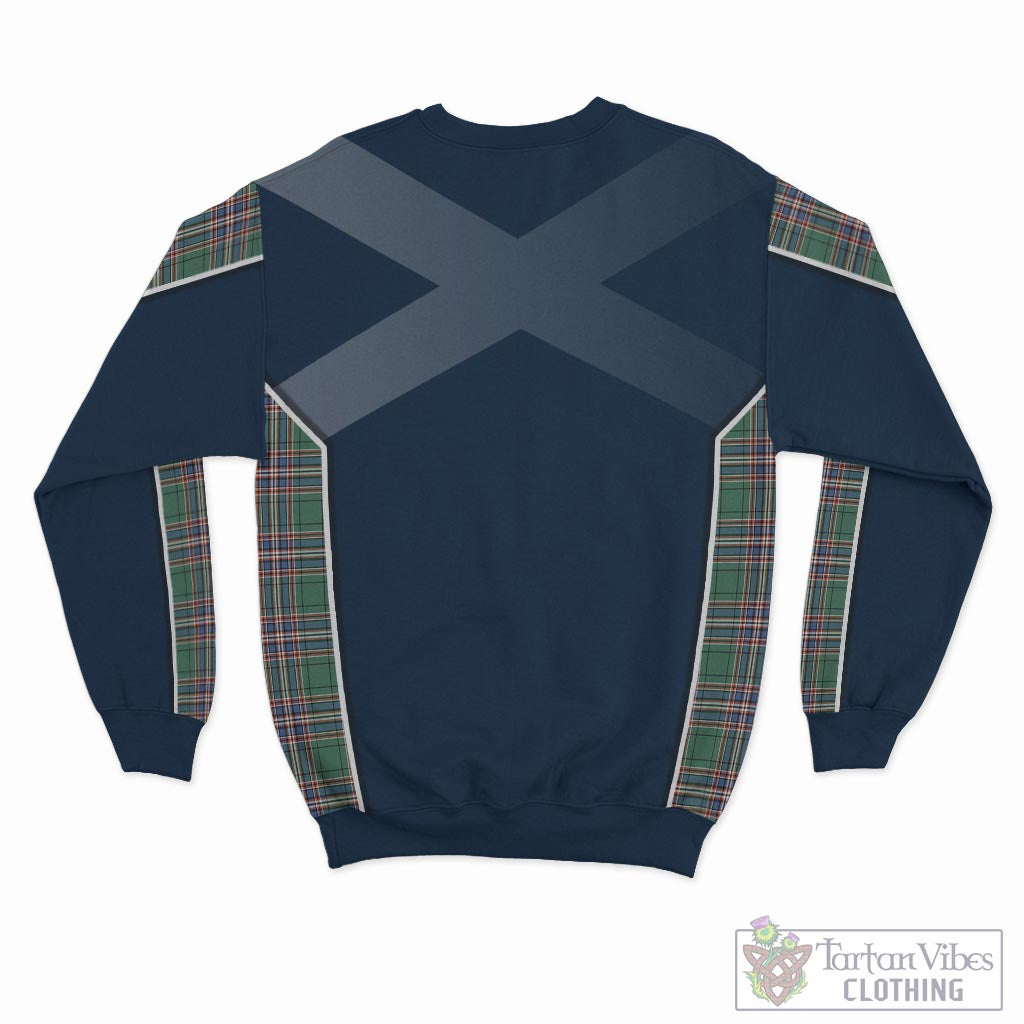 Tartan Vibes Clothing MacFarlane Hunting Ancient Tartan Sweatshirt with Family Crest and Scottish Thistle Vibes Sport Style