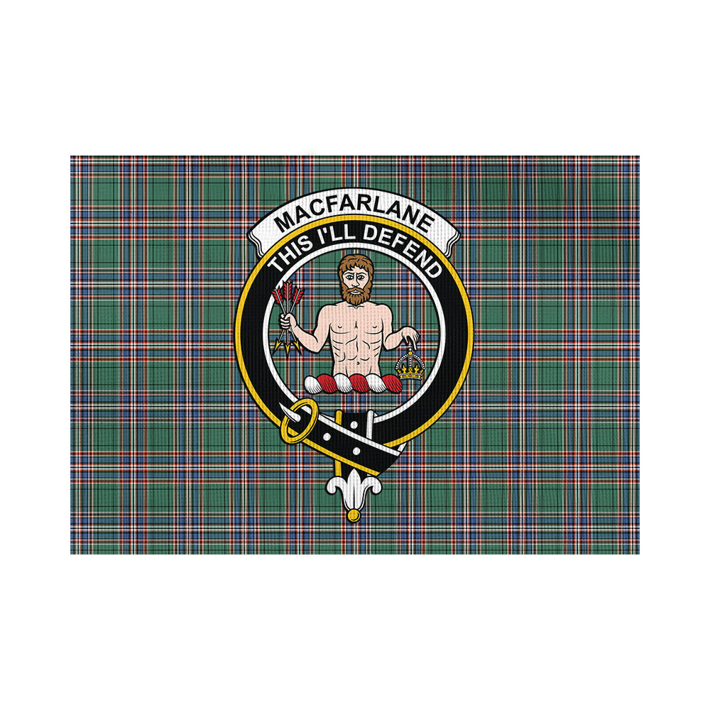 MacFarlane Hunting Ancient Tartan Flag with Family Crest - Tartan Vibes Clothing