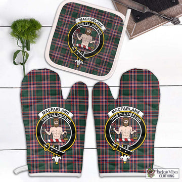 MacFarlane Hunting Modern Tartan Combo Oven Mitt & Pot-Holder with Family Crest