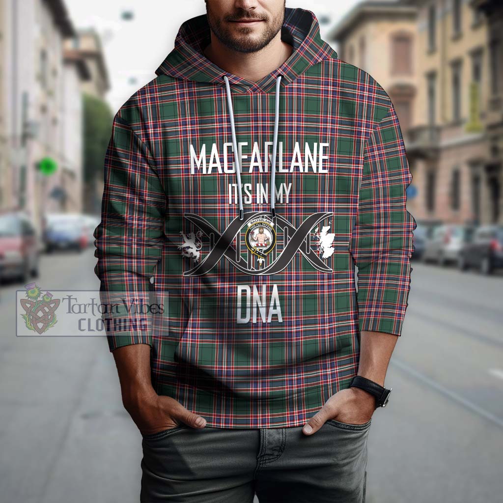 Tartan Vibes Clothing MacFarlane Hunting Modern Tartan Hoodie with Family Crest DNA In Me Style