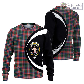 MacFarlane Hunting Modern Tartan Ugly Sweater with Family Crest Circle Style