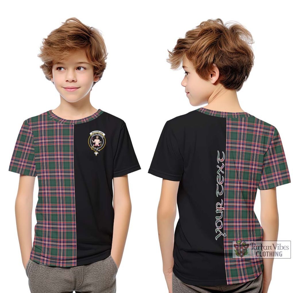 MacFarlane Hunting Modern Tartan Kid T-Shirt with Family Crest and Half Of Me Style Youth XL Size14 - Tartanvibesclothing Shop