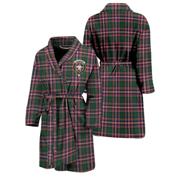 MacFarlane Hunting Modern Tartan Bathrobe with Family Crest