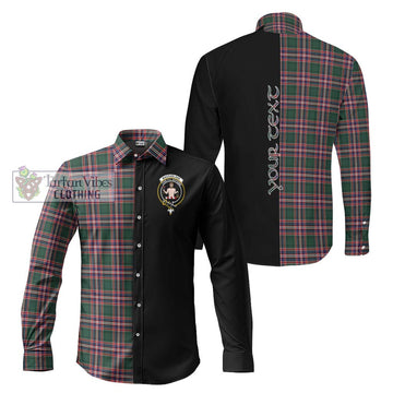 MacFarlane Hunting Modern Tartan Long Sleeve Button Shirt with Family Crest and Half Of Me Style