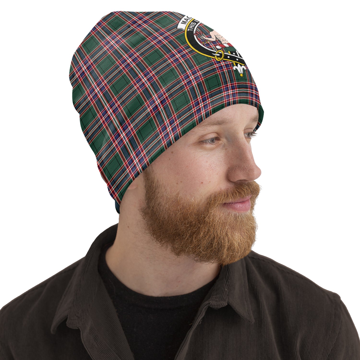 macfarlane-hunting-modern-tartan-beanies-hat-with-family-crest