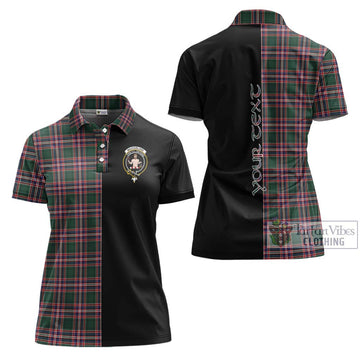 MacFarlane Hunting Modern Tartan Women's Polo Shirt with Family Crest and Half Of Me Style