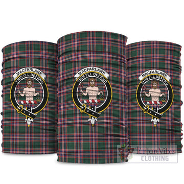 MacFarlane Hunting Modern Tartan Neck Gaiters, Tartan Bandanas, Tartan Head Band with Family Crest