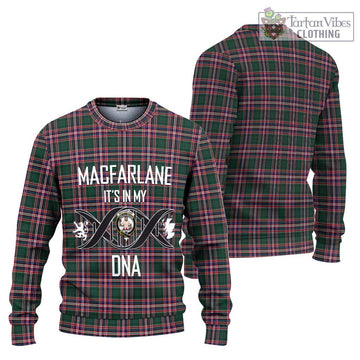 MacFarlane Hunting Modern Tartan Ugly Sweater with Family Crest DNA In Me Style