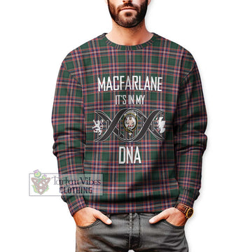 MacFarlane Hunting Modern Tartan Sweatshirt with Family Crest DNA In Me Style