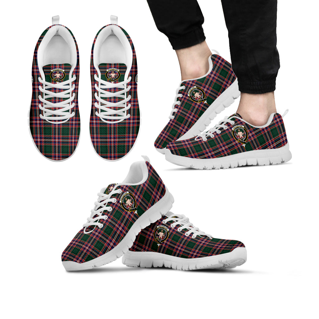 MacFarlane Hunting Modern Tartan Sneakers with Family Crest Kid's Sneakers - Tartan Vibes Clothing