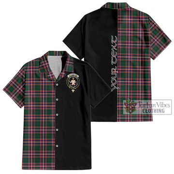 MacFarlane Hunting Modern Tartan Short Sleeve Button Shirt with Family Crest and Half Of Me Style