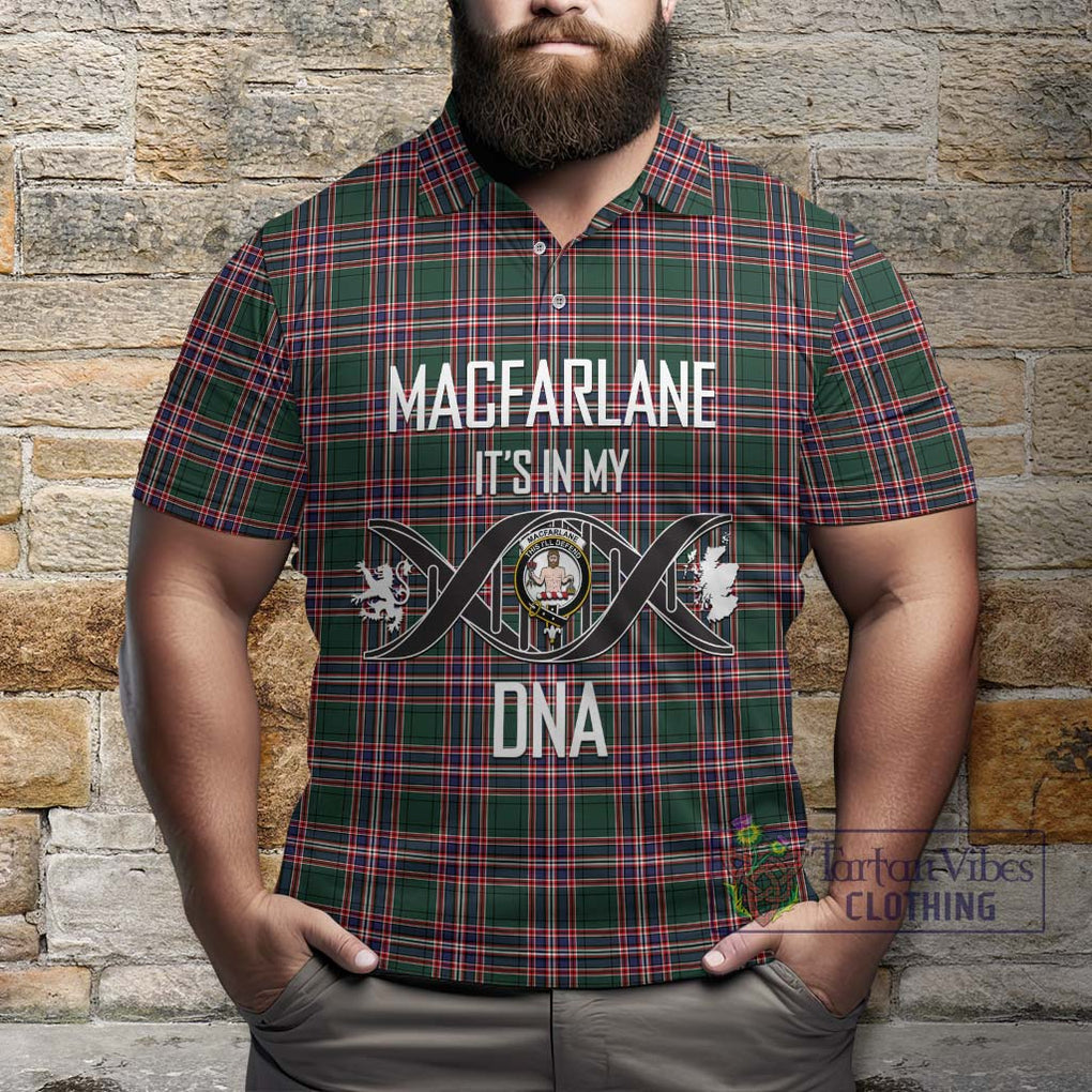 MacFarlane Hunting Modern Tartan Polo Shirt with Family Crest DNA In Me Style Kid - Tartanvibesclothing Shop