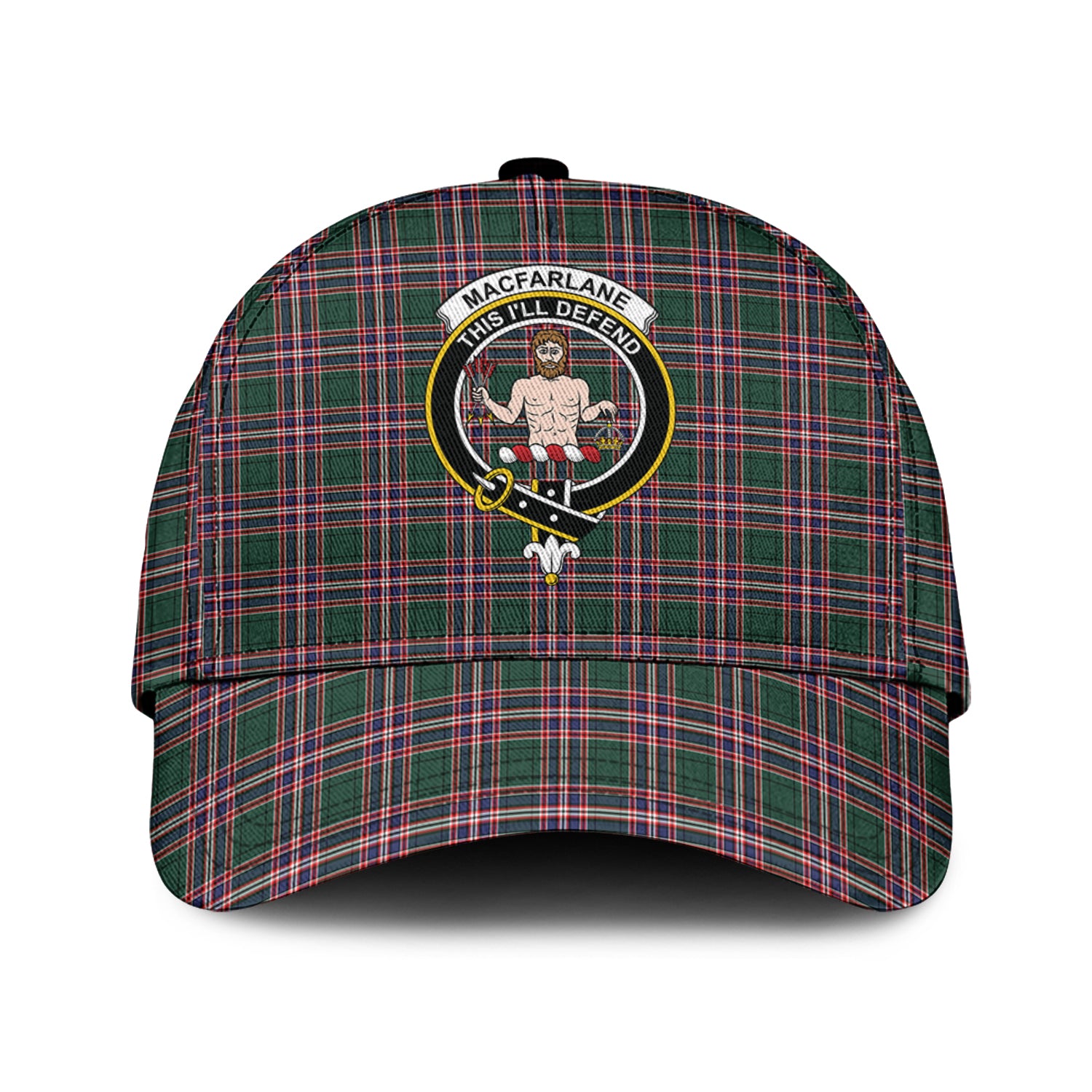 MacFarlane Hunting Modern Tartan Classic Cap with Family Crest Classic Cap Universal Fit - Tartan Vibes Clothing