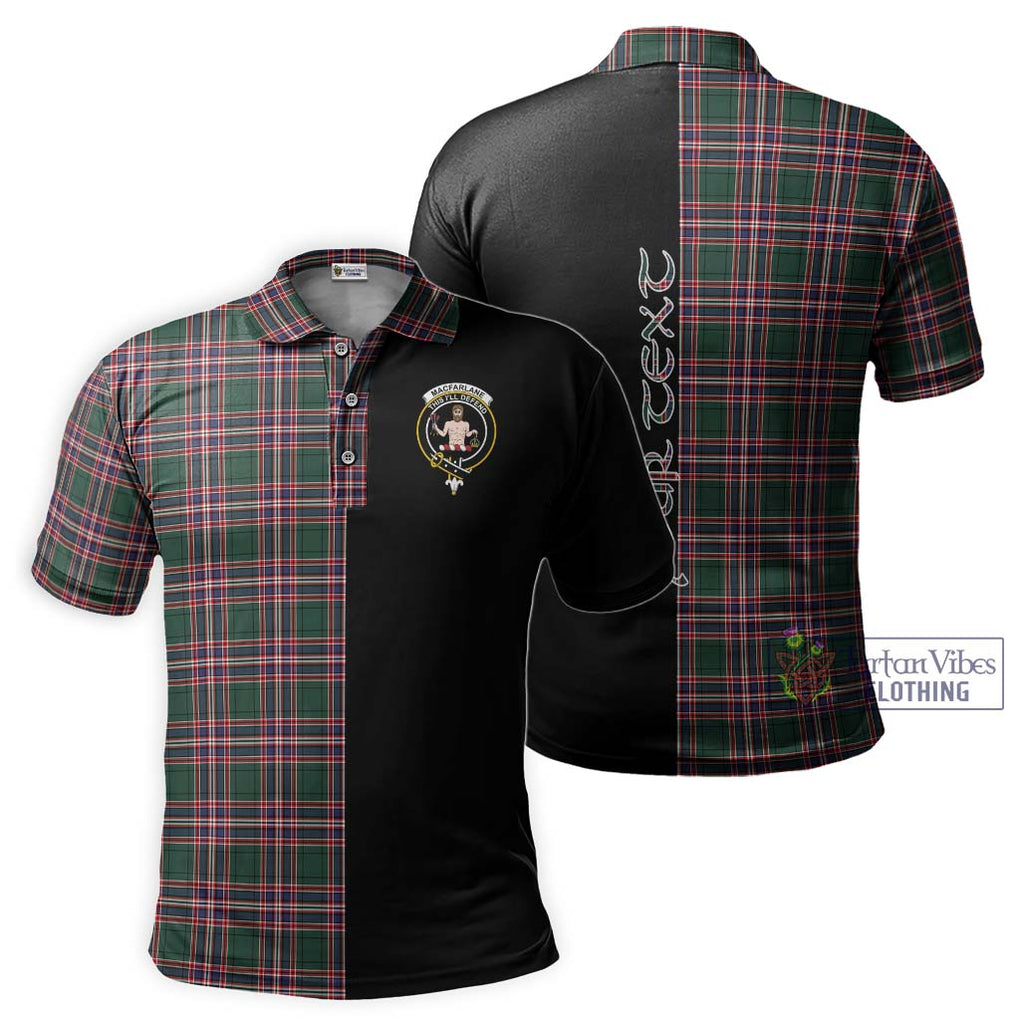 MacFarlane Hunting Modern Tartan Polo Shirt with Family Crest and Half Of Me Style Kid - Tartanvibesclothing Shop