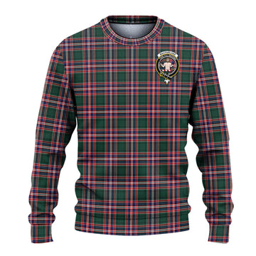 MacFarlane Hunting Modern Tartan Knitted Sweater with Family Crest