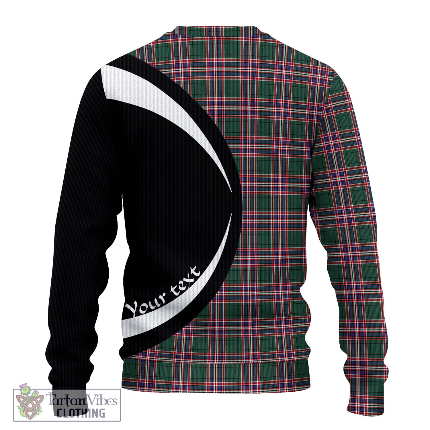 MacFarlane Hunting Modern Tartan Knitted Sweater with Family Crest Circle Style - Tartan Vibes Clothing