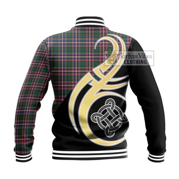 MacFarlane Hunting Modern Tartan Baseball Jacket with Family Crest and Celtic Symbol Style