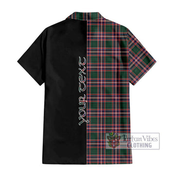 MacFarlane Hunting Modern Tartan Short Sleeve Button Shirt with Family Crest and Half Of Me Style