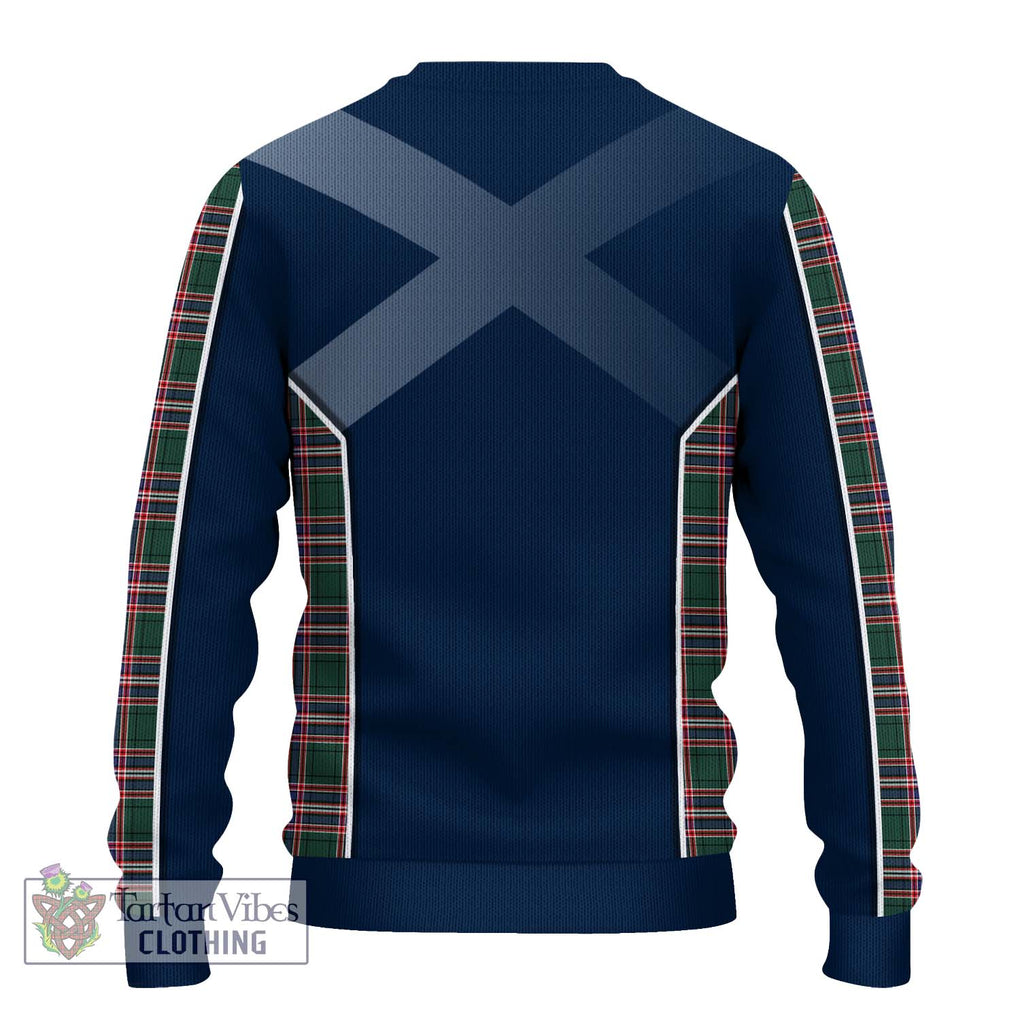 MacFarlane Hunting Modern Tartan Knitted Sweater with Family Crest and Lion Rampant Vibes Sport Style - Tartan Vibes Clothing