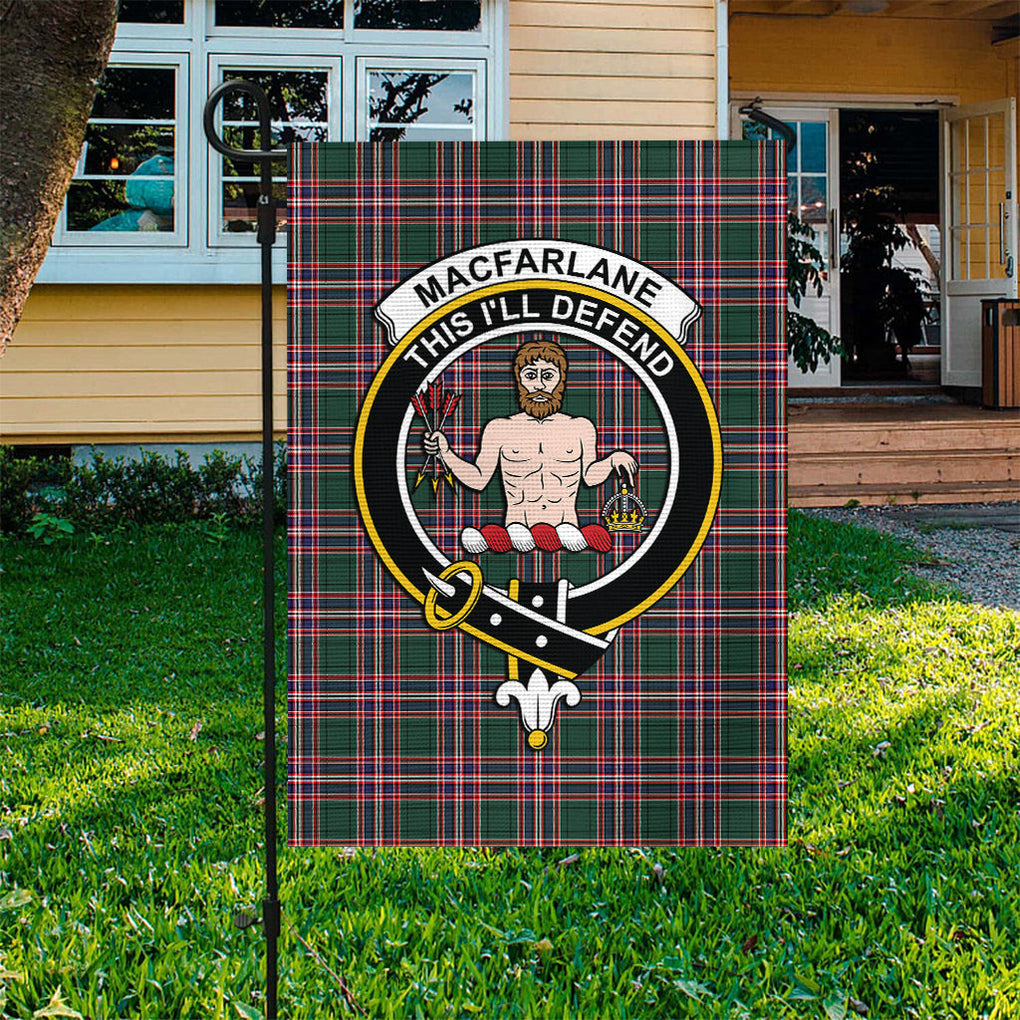 MacFarlane Hunting Modern Tartan Flag with Family Crest - Tartan Vibes Clothing