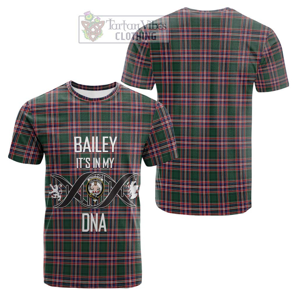 Tartan Vibes Clothing MacFarlane Hunting Modern Tartan Cotton T-shirt with Family Crest DNA In Me Style