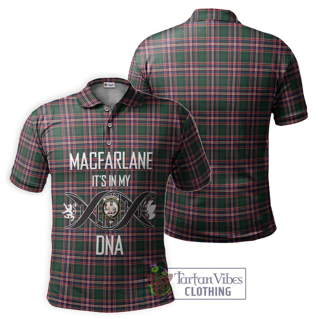 MacFarlane Hunting Modern Tartan Polo Shirt with Family Crest DNA In Me Style - Tartanvibesclothing Shop