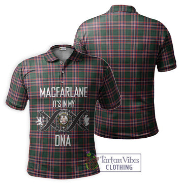 MacFarlane Hunting Modern Tartan Polo Shirt with Family Crest DNA In Me Style