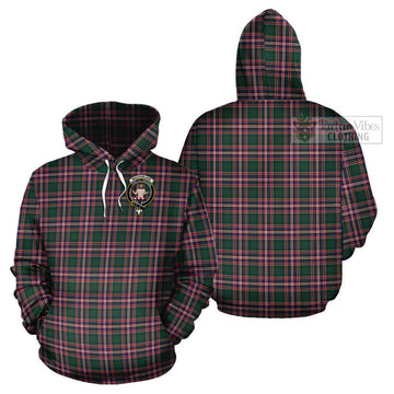 MacFarlane Hunting Modern Tartan Cotton Hoodie with Family Crest