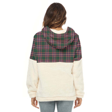 MacFarlane Hunting Modern Tartan Women's Borg Fleece Hoodie With Half Zip