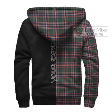 MacFarlane Hunting Modern Tartan Sherpa Hoodie with Family Crest and Half Of Me Style