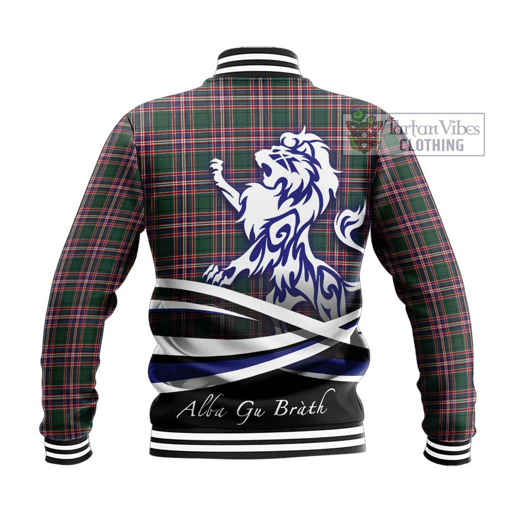 MacFarlane Hunting Modern Tartan Baseball Jacket with Alba Gu Brath Regal Lion Emblem - Tartanvibesclothing Shop