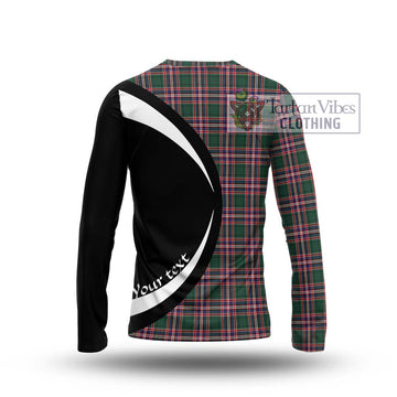 MacFarlane Hunting Modern Tartan Long Sleeve T-Shirt with Family Crest Circle Style