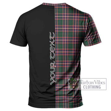 MacFarlane Hunting Modern Tartan T-Shirt with Family Crest and Half Of Me Style