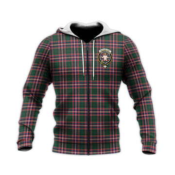 MacFarlane Hunting Modern Tartan Knitted Hoodie with Family Crest