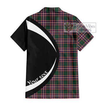 MacFarlane Hunting Modern Tartan Short Sleeve Button Up with Family Crest Circle Style