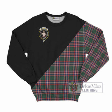 MacFarlane Hunting Modern Tartan Sweatshirt with Family Crest and Military Logo Style