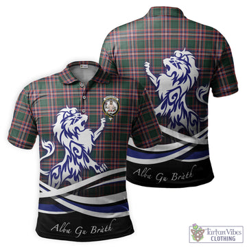 MacFarlane Hunting Modern Tartan Polo Shirt with Alba Gu Brath Regal Lion Emblem