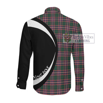 MacFarlane Hunting Modern Tartan Long Sleeve Button Up with Family Crest Circle Style