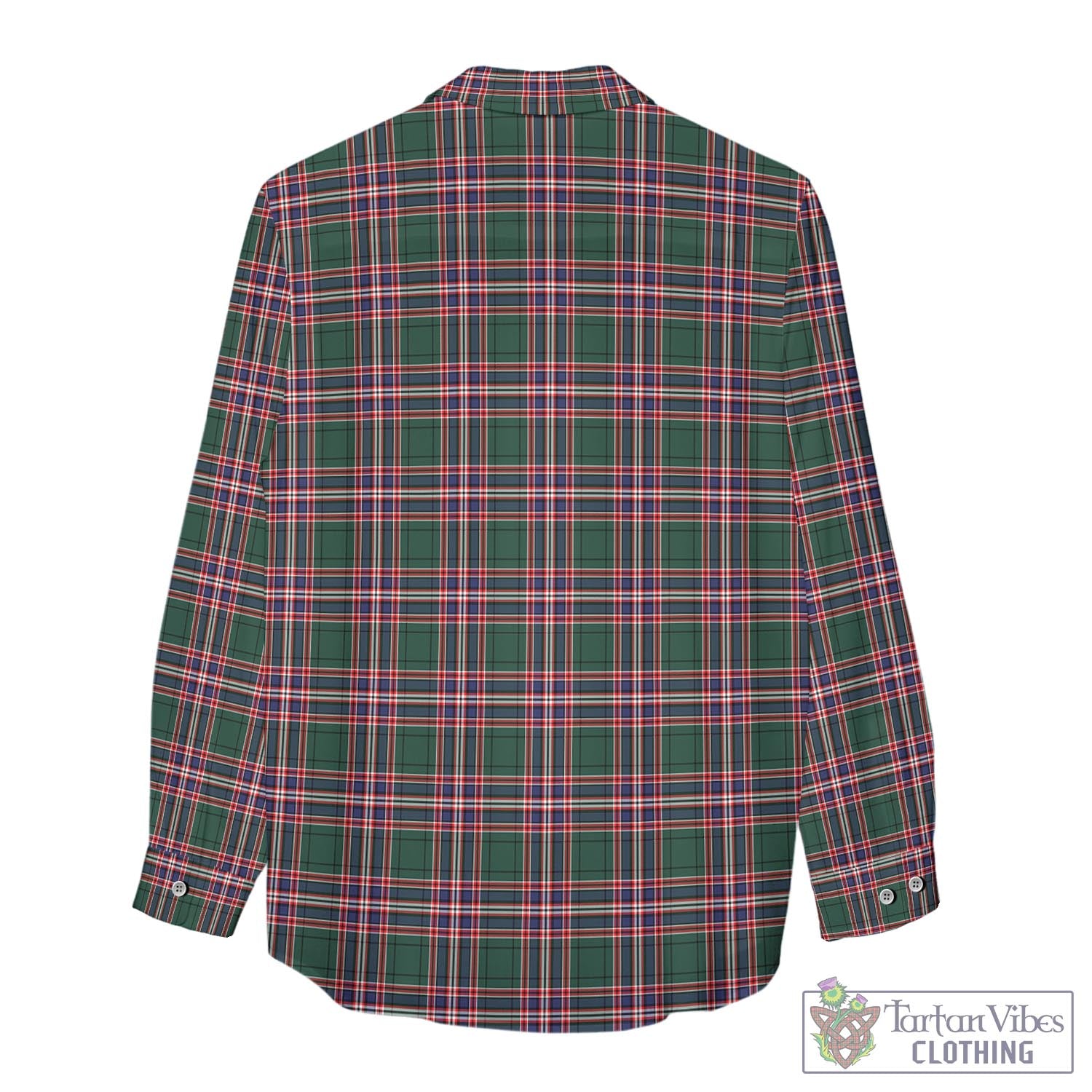 Tartan Vibes Clothing MacFarlane Hunting Modern Tartan Womens Casual Shirt with Family Crest