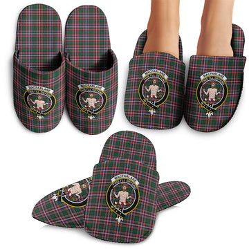 MacFarlane Hunting Modern Tartan Home Slippers with Family Crest