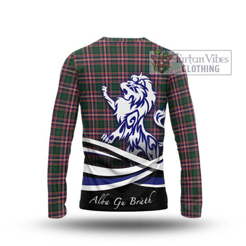 MacFarlane Hunting Modern Tartan Long Sleeve T-Shirt with Alba Gu Brath Regal Lion Emblem