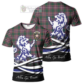 MacFarlane Hunting Modern Tartan Cotton T-shirt with Alba Gu Brath Regal Lion Emblem