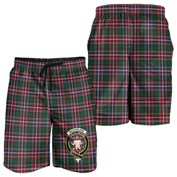 MacFarlane Hunting Modern Tartan Mens Shorts with Family Crest